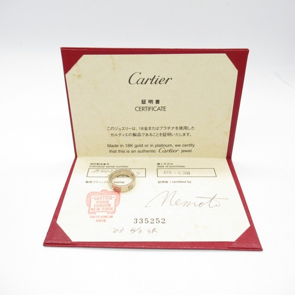 CARTIER 18k White Gold Love Ring - Picture 6 of 9